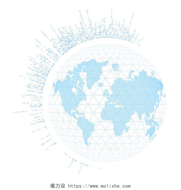 蓝色地球圆形地球PNG素材国际合作日地球